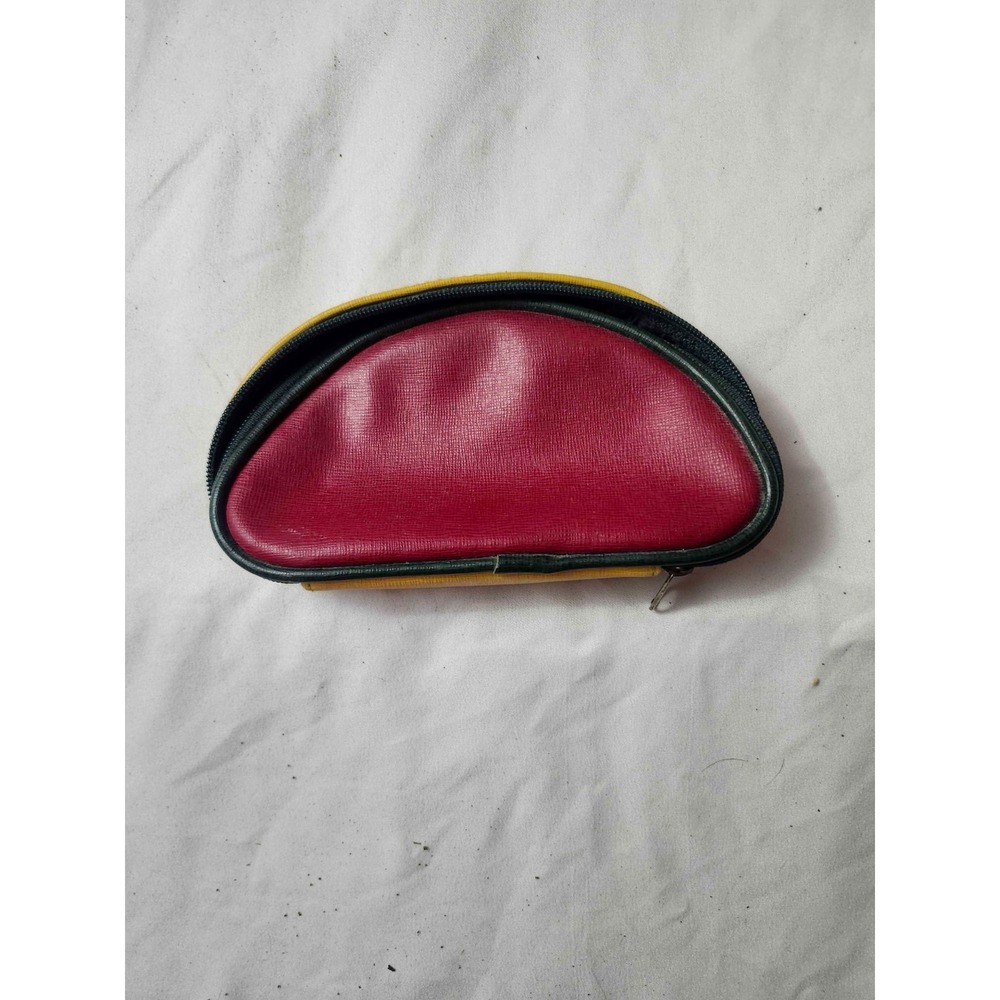 VTG Victoria's Secret Makeup Bag Colorblock Red Blueâ Yellow Cosmetic Case Y2K